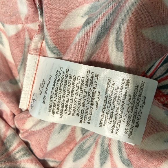 Boden Red Floral Artsy Flare Stretch Dress Women Size 4 V-Neck 37” Long - Picture 6 of 10